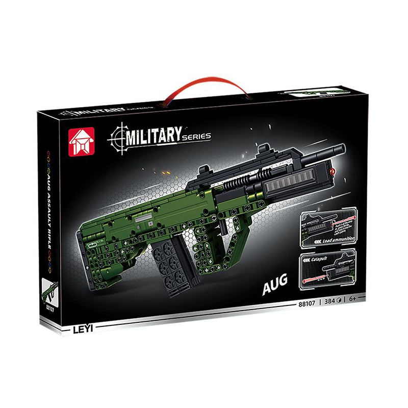 Le Yi 88107 AUG Assault Rifle Xếp hình lắp ráp ghép mô hình súng trường tấn công AUG