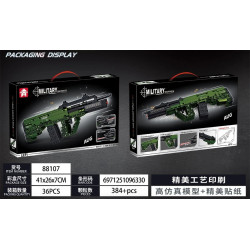 Le Yi 88107 AUG Assault Rifle Xếp hình lắp ráp ghép mô hình súng trường tấn công AUG