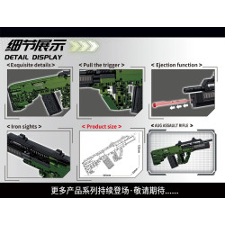 Le Yi 88107 AUG Assault Rifle Xếp hình lắp ráp ghép mô hình súng trường tấn công AUG