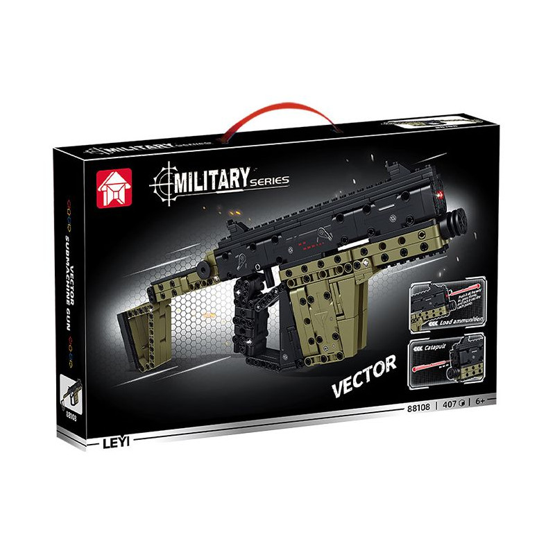 Le Yi 88108 KRISS Vector Submachine Gun Xếp hình lắp ráp ghép mô hình Súng tiểu liên Victor VECTOR