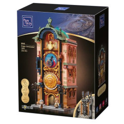 Pantasy 85045 Prague Astronomical Clock Xếp hình lắp ráp ghép mô hình Tòa nhà nhìn ra đường phố có đèn chiếu sáng đồng hồ thiên văn Praha