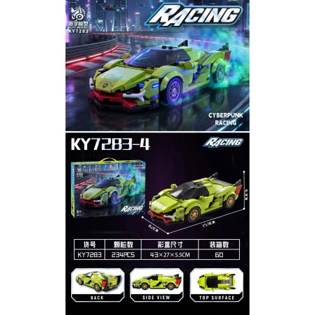 KUYU MOXING KY7283-4 Xếp hình lắp ráp ghép mô hình Xe thể thao KY7283-4