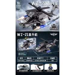 KUYU MOXING KY7281-2 Xếp hình lắp ráp ghép mô hình Trực thăng WZ-21