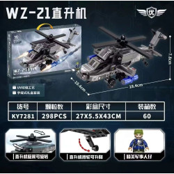 KUYU MOXING KY7281-2 Xếp hình lắp ráp ghép mô hình Trực thăng WZ-21