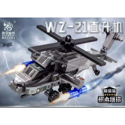 KUYU MOXING KY7281-2 Xếp hình lắp ráp ghép mô hình Trực thăng WZ-21