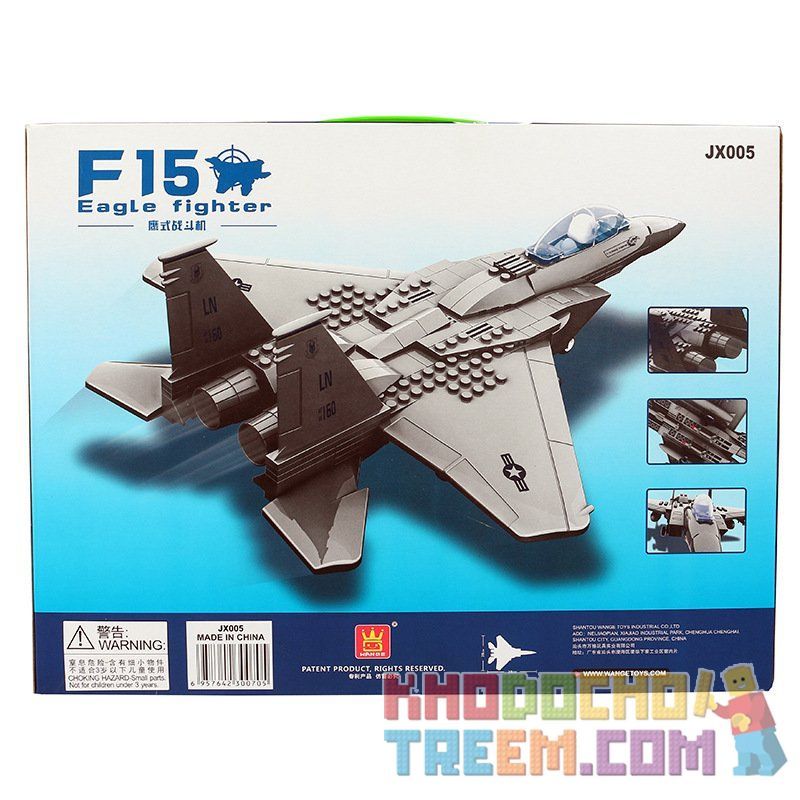 WANGE JX005 4004 4223 non  MÁY BAY CHIẾN ĐẤU CHIM ƯNG tỷ lệ 1:48 bộ đồ chơi xếp lắp ráp ghép mô hình Military Army F15 EAGLE FIGHTER F-15 Quân Sự Bộ Đội 586 khối