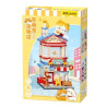 Wekki 516624 Xếp hình lắp ráp ghép mô hình Có công viên sáng tạo: có cửa hàng thú cưng dễ thương