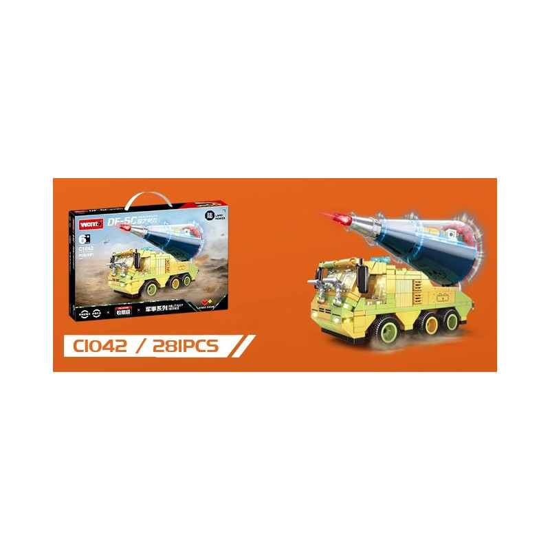 WOMA C1042 Xếp hình lắp ráp ghép mô hình Lưỡi kiếm của đất nước: Tên lửa hạt nhân chiến lược xuyên lục địa dạng lỏng DF-5C
