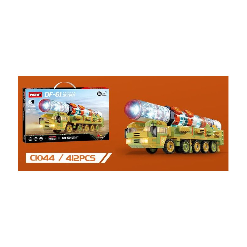 WOMA C1044 Xếp hình lắp ráp ghép mô hình Lưỡi kiếm của đất nước: Tên lửa liên lục địa phóng từ mặt đất DF-61