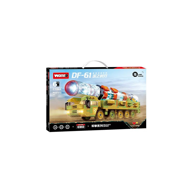 WOMA C1044 Xếp hình lắp ráp ghép mô hình Lưỡi kiếm của đất nước: Tên lửa liên lục địa phóng từ mặt đất DF-61