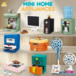KAZI GBL BOZHI KY81152 Xếp hình lắp ráp ghép mô hình 8 mẫu đồ gia dụng dành cho nhà vui chơi