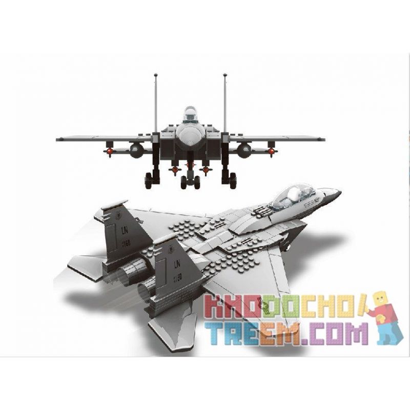 WANGE JX005 4004 4223 non  MÁY BAY CHIẾN ĐẤU CHIM ƯNG tỷ lệ 1:48 bộ đồ chơi xếp lắp ráp ghép mô hình Military Army F15 EAGLE FIGHTER F-15 Quân Sự Bộ Đội 586 khối