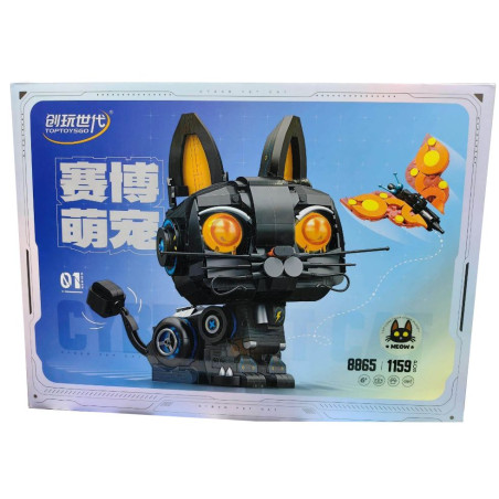 toy generation 8865 Meow Xếp hình lắp ráp ghép mô hình mèo dễ thương trên mạng
