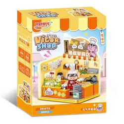 toy generation 36078 Vigor Shop Xếp hình lắp ráp ghép mô hình Quán ăn sáng Yuanqi
