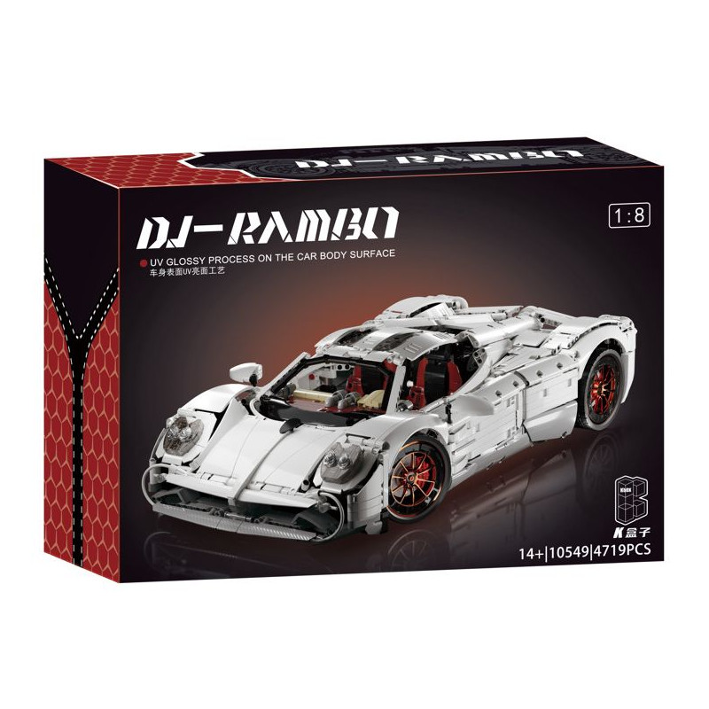 Lingrui Model Jimu Liangpin 10549 Xếp hình lắp ráp ghép mô hình Siêu xe Pagani Utopia 1:8