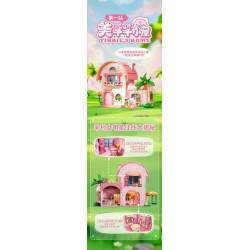 Wekki 518207 Xếp hình lắp ráp ghép mô hình Con dê dễ chịu và con sói to lớn: Lều dê xinh đẹp