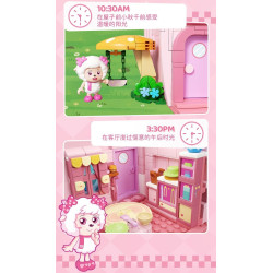 Wekki 518207 Xếp hình lắp ráp ghép mô hình Con dê dễ chịu và con sói to lớn: Lều dê xinh đẹp