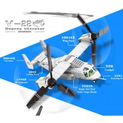 WANGE DR.LUCK JX006 5006 non  MÁY BAY CHIM ƯNG BIỂN tỷ lệ 1:44 bộ đồ chơi xếp lắp ráp ghép mô hình Military Army V-22 OSPREY TILTROTOR Quân Sự Bộ Đội 593 khối WANGE DR.LUCK JX006 5006 non  MÁY BAY CHIM ƯNG BIỂN tỷ lệ 1:44 bộ đồ chơi xếp lắp ráp ghép mô hình Military Army V-22 OSPREY TILTROTOR Quân Sự Bộ Đội 593 khối