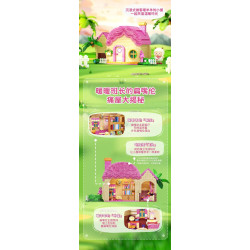 Wekki 518208 Xếp hình lắp ráp ghép mô hình Con dê dễ chịu và con sói to lớn: Lều dê ấm áp