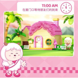 Wekki 518208 Xếp hình lắp ráp ghép mô hình Con dê dễ chịu và con sói to lớn: Lều dê ấm áp