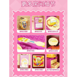 Wekki 518208 Xếp hình lắp ráp ghép mô hình Con dê dễ chịu và con sói to lớn: Lều dê ấm áp