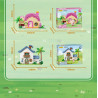 Wekki 518209 Xếp hình lắp ráp ghép mô hình Con dê dễ chịu và con sói to lớn: Chuồng dê luộc