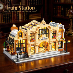 JIESTAR 89140 Train Station Xếp hình lắp ráp ghép mô hình TRẠM TÀU