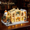 JIESTAR 89140 Train Station Xếp hình lắp ráp ghép mô hình TRẠM TÀU