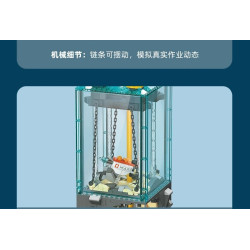 JIESTAR JJ9215 Semi Submersible Drilling Platform Xếp hình lắp ráp ghép mô hình Nền tảng khai thác ngoài khơi Đồ trang trí lắp ráp phối cảnh toàn cảnh