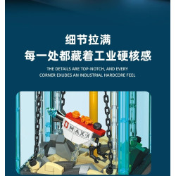 JIESTAR JJ9215 Semi Submersible Drilling Platform Xếp hình lắp ráp ghép mô hình Nền tảng khai thác ngoài khơi Đồ trang trí lắp ráp phối cảnh toàn cảnh