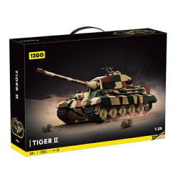 12GO 97027 Xếp hình lắp ráp ghép mô hình Xe tăng hạng nặng King Tiger Tiger II 1:28