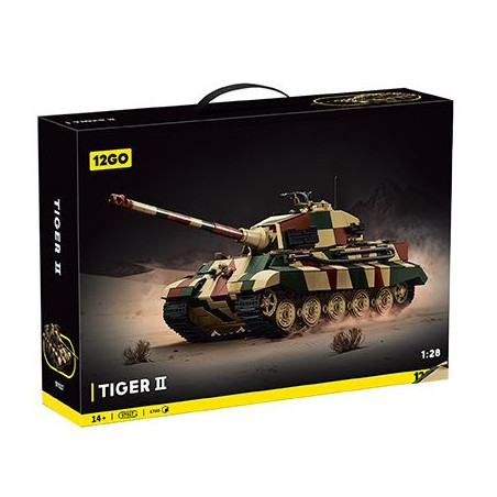 12GO 97027 Xếp hình lắp ráp ghép mô hình Xe tăng hạng nặng King Tiger Tiger II 1:28