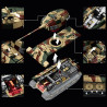 12GO 97027 Xếp hình lắp ráp ghép mô hình Xe tăng hạng nặng King Tiger Tiger II 1:28