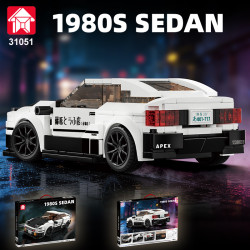 Le Yi 31051 Xếp hình lắp ráp ghép mô hình SEDAN thập niên 1980