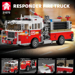 Le Yi 31070 Responder Fire Truck Xếp hình lắp ráp ghép mô hình xe cứu hỏa