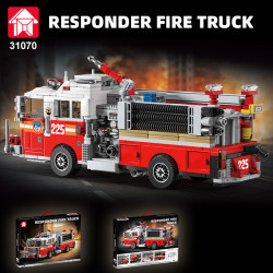 Le Yi 31070 Responder Fire Truck Xếp hình lắp ráp ghép mô hình xe cứu hỏa