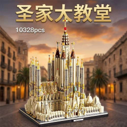 No license 86388 Sagrada Familia Xếp hình lắp ráp ghép mô hình Nhà thờ Sagrada Familia, Barcelona, ​​​​Tây Ban Nha