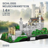 No license 88188 Swan Castle Xếp hình lắp ráp ghép mô hình Lâu đài Neuschwanstein