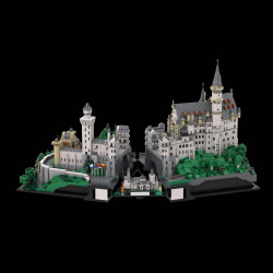 No license 88188 Swan Castle Xếp hình lắp ráp ghép mô hình Lâu đài Neuschwanstein