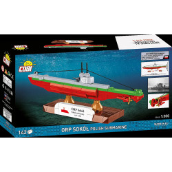 COBI 4863 U‑Boot ORP SOKÓŁ Xếp hình lắp ráp ghép mô hình Tàu ngầm lớp U của Ba Lan Falcon 1:300