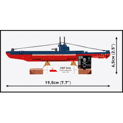 COBI 4864 U-Boot ORP DZIK Xếp hình lắp ráp ghép mô hình Tàu ngầm lớp U của Ba Lan trong Thế chiến thứ hai HMS Wild Boar 1:300