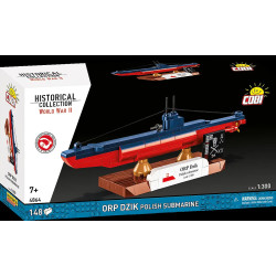 COBI 4864 U-Boot ORP DZIK Xếp hình lắp ráp ghép mô hình Tàu ngầm lớp U của Ba Lan trong Thế chiến thứ hai HMS Wild Boar 1:300