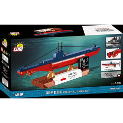 COBI 4864 U-Boot ORP DZIK Xếp hình lắp ráp ghép mô hình Tàu ngầm lớp U của Ba Lan trong Thế chiến thứ hai HMS Wild Boar 1:300