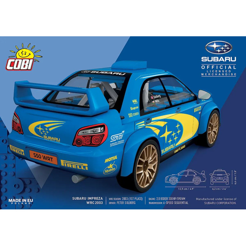 COBI 24650 Subaru Impreza WRC03 Xếp hình lắp ráp ghép mô hình Subaru Impreza WRC03 1:35