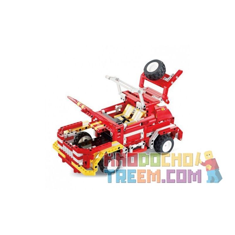 QIHUI 8002 non  XE ĐỊA HÌNH MÀU LỬA bộ đồ chơi xếp lắp ráp ghép mô hình  RAGING FIRE Kỹ Thuật Công Nghệ Cao Mô Hình Phương Tiện 472 khối