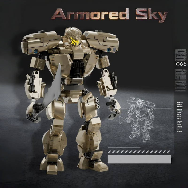 Lingrui Model Jimu Liangpin 10562 Xếp hình lắp ráp ghép mô hình Vành đai Thái Bình Dương: Phoenix Strikers