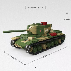 QUANGUAN 300031 KV-220 HEAVY TANK Xếp hình lắp ráp ghép mô hình Xe tăng hạng nặng KV-220 1:40