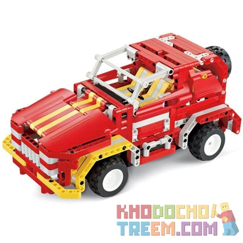 QIHUI 8002 non  XE ĐỊA HÌNH MÀU LỬA bộ đồ chơi xếp lắp ráp ghép mô hình  RAGING FIRE Kỹ Thuật Công Nghệ Cao Mô Hình Phương Tiện 472 khối