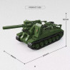 QUANGUAN 300030 S-51 SELF-PROPELLED GUN Xếp hình lắp ráp ghép mô hình Pháo tự hành S-51 1:40