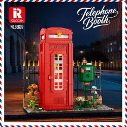 Reobrix 66609 Telephone Booth Xếp hình lắp ráp ghép mô hình buồng điện thoại